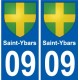 09 Léry blason autocollant plaque stickers ville