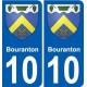 10 Léry blason autocollant plaque stickers ville