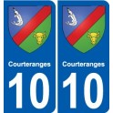 10 Léry blason autocollant plaque stickers ville