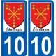 10 Léry logo autocollant plaque stickers ville