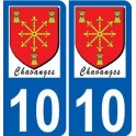 10 Léry logo autocollant plaque stickers ville