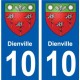10 Léry blason autocollant plaque stickers ville