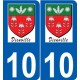 10 Léry logo autocollant plaque stickers ville