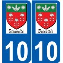 10 Léry logo autocollant plaque stickers ville