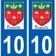 10 Léry logo autocollant plaque stickers ville