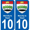 10 Léry blason autocollant plaque stickers ville