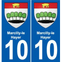 10 Léry blason autocollant plaque stickers ville