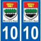 10 Marcilly-le-Hayer logo autocollant plaque stickers ville