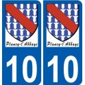 10 Léry logo autocollant plaque stickers ville