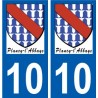 10 Plancy-l'Abbaye logo autocollant plaque stickers ville