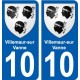 10 Léry blason autocollant plaque stickers ville