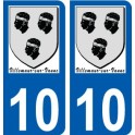 10 Léry logo autocollant plaque stickers ville