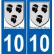 10 Léry logo autocollant plaque stickers ville