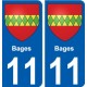 27 Léry coat of arms sticker plate stickers city