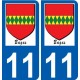 27 Léry logo adesivo piastra adesivi città