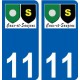 11 Léry logo autocollant plaque stickers ville