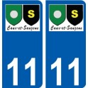11 Léry logo autocollant plaque stickers ville
