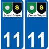 11 Léry logo autocollant plaque stickers ville