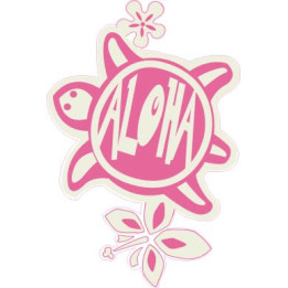 Tortue Aloha autocollant sticker adhesif