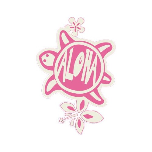 Tortue Aloha autocollant sticker adhesif