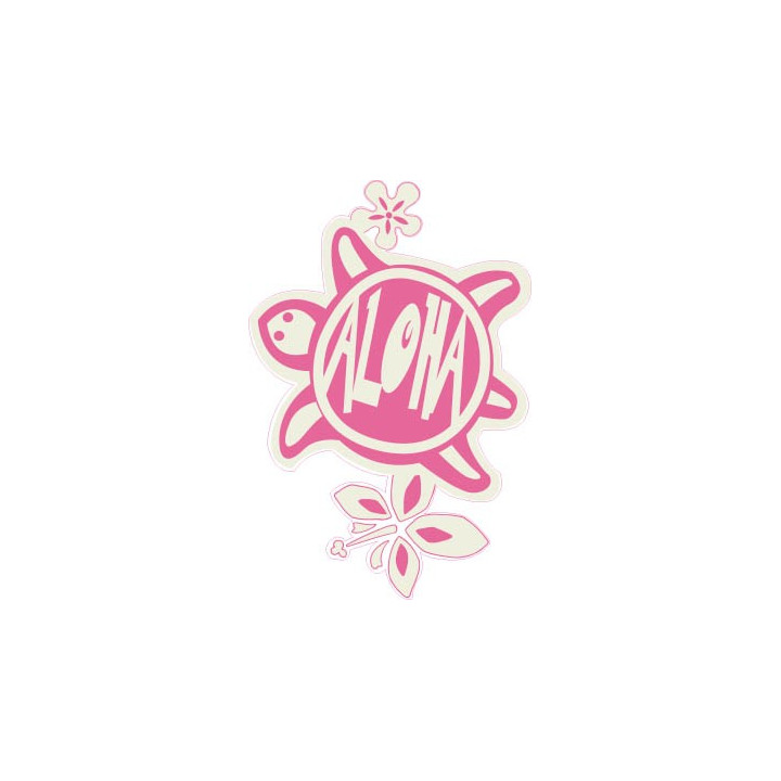 Tortue Aloha autocollant sticker adhesif