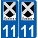 11 Léry logo autocollant plaque stickers ville