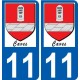 11 Léry logo autocollant plaque stickers ville