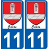 11 Léry logo autocollant plaque stickers ville