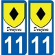 27 de Léry logotipo de la etiqueta engomada de la placa de pegatinas de la ciudad
