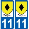 11 Léry logo autocollant plaque stickers ville