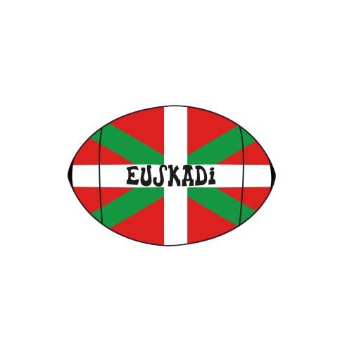 Ballon Rugby Euskadi autocollant sticker adhesif