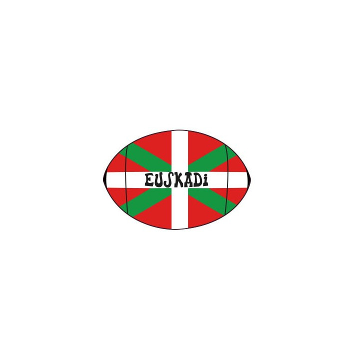 Ballon Rugby Euskadi autocollant sticker adhesif