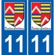 11 Léry logo autocollant plaque stickers ville