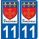 11 Léry logo autocollant plaque stickers ville