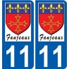 11 Léry logo autocollant plaque stickers ville