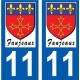 11 Léry logo autocollant plaque stickers ville