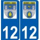 12 Belmont-sur-Rance logo autocollant plaque stickers ville