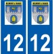 12 Belmont-sur-Rance logo autocollant plaque stickers ville