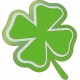 Autocollant trèfle stickers vert