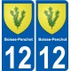 12 Léry blason autocollant plaque stickers ville