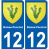 12 Léry blason autocollant plaque stickers ville