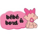 Autocollant Bébé à bord Fille sticker adhesif