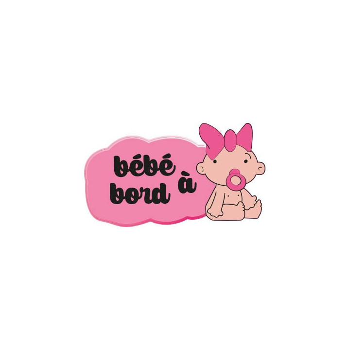 Autocollant Bébé à bord Fille sticker adhesif