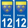 12 Léry blason autocollant plaque stickers ville