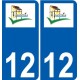 12 Léry logo autocollant plaque stickers ville