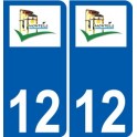 12 Léry logo autocollant plaque stickers ville