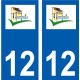 12 Léry logo autocollant plaque stickers ville