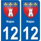 27 de Léry escudo de armas de la etiqueta engomada de la placa de pegatinas de la ciudad