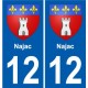 27 de Léry escudo de armas de la etiqueta engomada de la placa de pegatinas de la ciudad