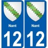 12 Léry blason autocollant plaque stickers ville